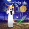 Halloween Inflatable Ghost with Pumpkin - 6 ft tall - Image 3