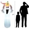 Halloween Inflatable Ghost with Pumpkin - 6 ft tall - Image 4