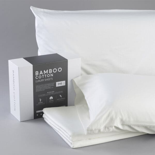 Bamboo Cotton Sheets Soft and Smooth with Viscose from Bamboo Ivory Cal King Split